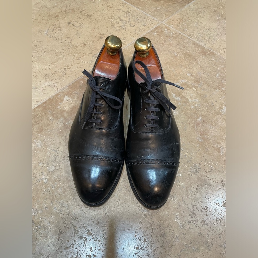 Men’s Polo Ralph Lauren Black Cap Toe Dress shoe